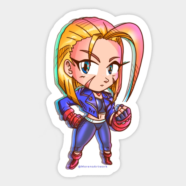 Cute Chibi Cammy SF6 T-Shirt Sticker by MorenoArtwork